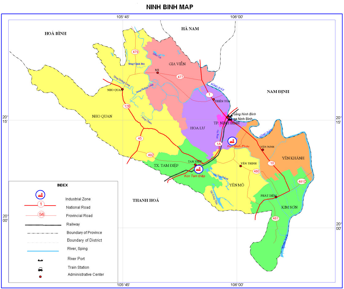 bản đò hành chánh ninh bình